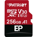 Patriot EP Series microSDXC 256 GB  geheugenkaart Rood/zwart, UHS-I U3, Class 10, V30, A1, incl. SD-Adapter