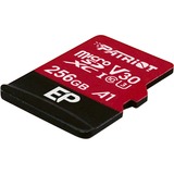 Patriot EP Series microSDXC 256 GB  geheugenkaart Rood/zwart, UHS-I U3, Class 10, V30, A1, incl. SD-Adapter