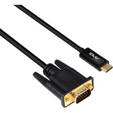 Club 3D USB-C - VGA Active adapter Zwart, 5 meter