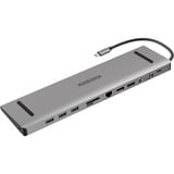 Sitecom USB-C Multiport Pro Dock met Power Delivery dockingstation Zilver