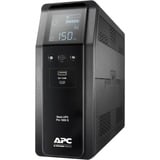 APC Back-UPS PRO BR1600SI - Noodstroomvoeding Zwart, 8x C13 uitgang, 2x USB charger (type A & C), 1600VA, USB dataport