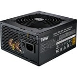 Cooler Master MWE Gold 750 - V2 (Full Modular), 750 Watt voeding  Zwart, 4x PCIe, Full Kabel-management