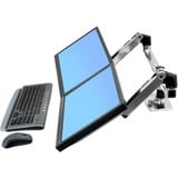 Ergotron LX Dual Side-by-Side Arm monitorarm Zilver/zwart