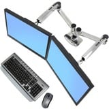 Ergotron LX Dual Side-by-Side monitorarm Zilver/zwart