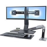 Ergotron WorkFit-A, Dual Monitor with Worksurface monitorarm 