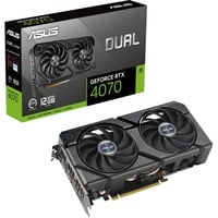 ASUS GeForce RTX 4070 DUAL 12G EVO OC grafische kaart Grijs, 1x HDMI 2.1a, 3x DisplayPort, DLSS 3