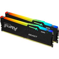 Kingston FURY 64 GB DDR5-5600 (2x 32 GB) Kit werkgeheugen Zwart, Beast RGB, XMP 3.0, AMD EXPO