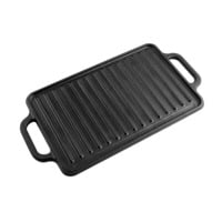 Victoria Omkeerbare Bakplaat 33 x 21 cm grillplaat Zwart