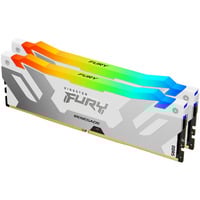 Kingston FURY 48 GB DDR5-8000 (2x 24 GB) Kit werkgeheugen Zilver/wit, KF580C38RWAK2-48, Renegade RGB, XMP 3.0