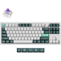 Keychron Q3 HE QMK-P1, toetsenbord Wit/groen, US lay-out, Gateron Double-Rail Magnetic Nebula, RGB leds, 80% TKL, OSA double-shot PBT, hot swap, Knob, 2.4GHz | Bluetooth 5.1 | USB-C