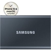 SAMSUNG Portable T7 2 TB externe SSD Grijs, MU-PC2T0T/WW, USB-A 3.2 (10 Gbit/s)