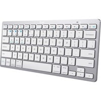 Trust Wireless Bluetooth keyboard, toetsenbord Grijs/wit, US lay-out, Scissor switches, Bluetooth 4.0