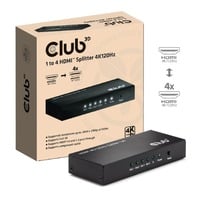 Club 3D HDMI Splitter 1x > 4x HDMI 4K 120Hz Zwart