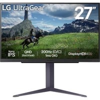 LG UltraGear 27GS85Q-B 27" gaming monitor Zwart, 2x HDMI, DisplayPort, 2x USB-A, USB-B, 200 Hz