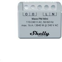 Shelly Qubino Wave PM Mini relais Lichtgrijs/wit, 1-kanaals, Z-Wave