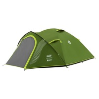 Coleman Darwin 3 Plus koepeltent Donkergroen/lichtgroen, met voorbouw, model 2025