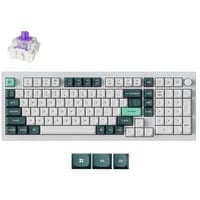 Keychron Q5 HE QMK-P1, toetsenbord Wit/groen, US lay-out, Gateron Double-Rail Magnetic Nebula, RGB leds, 96%, OSA double-shot PBT, hot swap, Knob, 2.4GHz | Bluetooth 5.1 | USB-C