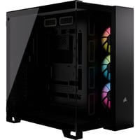 Corsair iCUE LINK 6500X RGB midi tower behuizing Zwart | 4x USB-A | 1x USB-C | RGB | Window