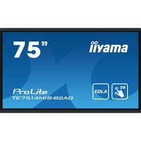 iiyama ProLite TE7514MIS-B2AG 75" 4K Ultra HD Public Display Zwart, 4x HDMI, 1x DisplayPort, USB-A, USB-C, RJ-45, WLAN, Touch, Sound