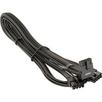 Seasonic 12VHPWR PCIe Adapter Kabel, 90° haaks Zwart, 75 cm