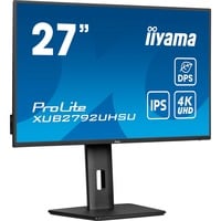 iiyama ProLite XUB2792UHSU-B6 27" 4K UHD monitor Zwart (mat), HDMI x1 (v.2.0) DisplayPort x1 (v.1.2) USBAudio