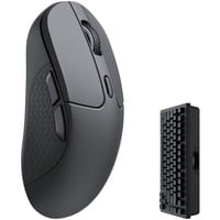 Keychron M3-A4 Wireless Mouse 4K-Version Zwart, 100 - 26.000 DPI, Bluetooth 5.1 | 2.4 Ghz | USB type-C kabel