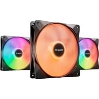 be quiet! Light Wings LX 140mm PWM high-speed Triple Pack case fan Zwart, 4-pin PWM, RGB