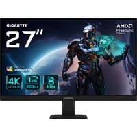 GIGABYTE GS27U 27" 4K UHD gaming monitor Zwart, 160 Hz, HDMI, Displayport, AMD Free-Sync