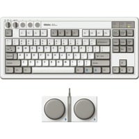 8BitDo Retro Mechanical Keyboard M Edition, gaming toetsenbord Grijs/donkerrood, US lay-out, Kailh Box White, TKL, Bluetooth Low Energy, Wireless 2.4G, USB