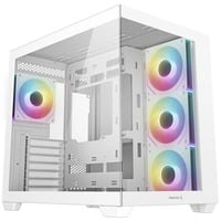 DeepCool CG530 4F midi tower behuizing Wit | 2x USB-A | 1x USB-C | RGB | Tempered Glass