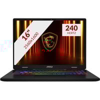 Alternate MSI Crosshair A16 HX D8WFKG-001NL 16" gaming laptop Donkergrijs | Ryzen 9 8940HX | RTX 5060 | 16 GB | 1 TB SSD aanbieding