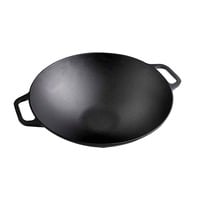 Victoria Wok 35,5 cm, Seasoned bak-/braadpan Zwart, Color packaging