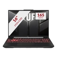 ASUS TUF Gaming A16 FA607PV-N3094W 16"  gaming laptop Donkergrijs | R9 7940HX | RTX 4060 | 16 GB | 512 GB SSD