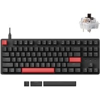 Lemokey X1-A3, toetsenbord Zwart, US lay-out, Keychron Mechanical Brown, Rode leds, TKL, Double-shot ABS