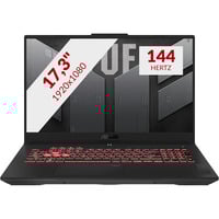 Alternate ASUS TUF Gaming A17 FA707NU-HX135W 17.3" gaming laptop Zwart/grijs | R5 7535HS | RTX 4050 | 16 GB | 512 GB SSD aanbieding