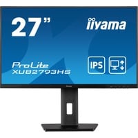 iiyama ProLite XUB2793HS-B7 27" monitor Zwart, 100 Hz, HDMI, DisplayPort, Audio, Adaptive Sync