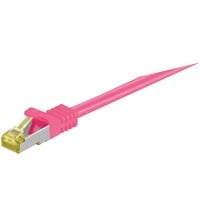 goobay Patchkabel RJ-45 S/FTP met Cat.7 Pink, 7,5 meter, Ruwe label