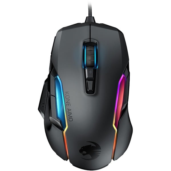 Roccat Kone Aimo Remastered Gaming Muis Zwart Dpi Rgb Verlichting