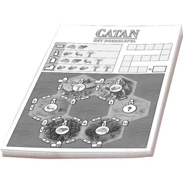 bevroren van mening zijn moeilijk 999 Games Catan: Het Dobbelspel: scoreblok Notitieboek Nederlands, 3 stuks,  1-4 spelers, 20 minuten, vanaf