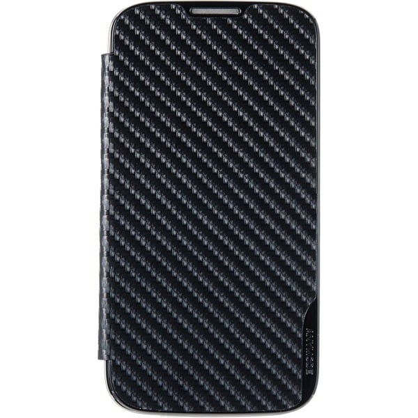 Technologie Dierbare vriendelijk Anymode Kickstand Folio Cover voor Samsung Galaxy S4 telefoonhoesje Zwart