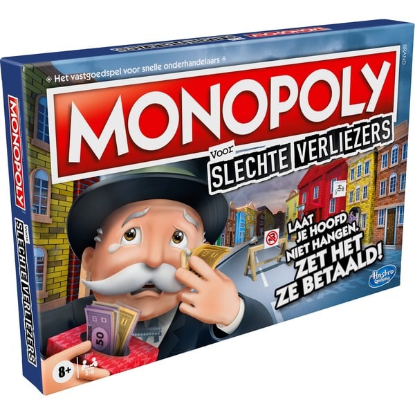 Vlieger Ben depressief Onverenigbaar Hasbro Monopoly - Slechte Verliezers Bordspel Nederlands, 2 - 4 spelers, 60  minuten, Vanaf 8 jaar