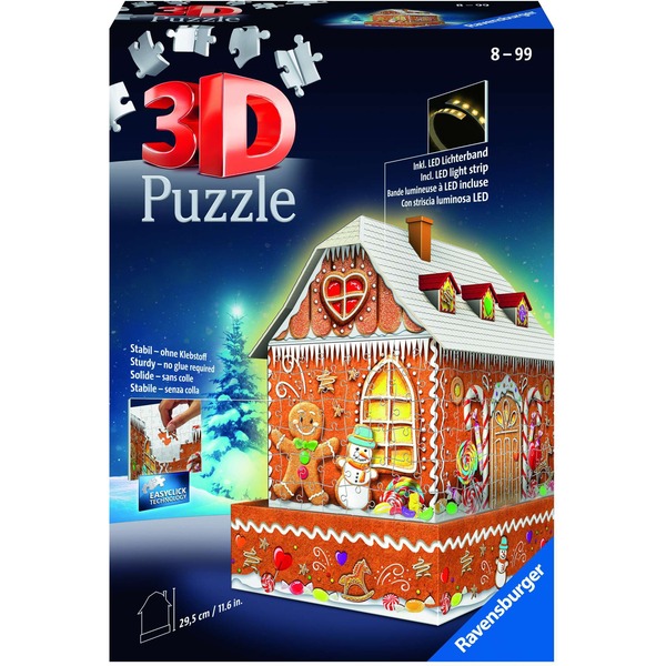 caravan Matig Controle Ravensburger 3D puzzel - Gingerbread House Night Edition 216 stukjes