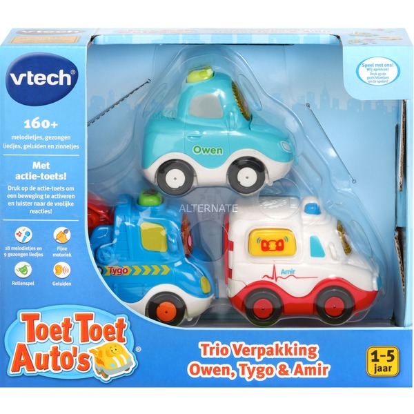 VTech Toet Auto's Trio Verpakking - Owen, en Speelgoedvoertuig