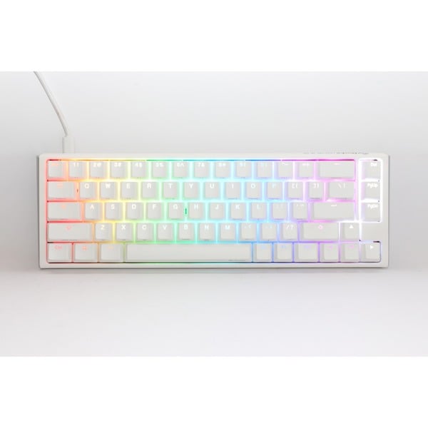 Ducky One Classic Pure White SF Toetsenbord Wit US Lay Out Cherry MX Red RGB Led Double