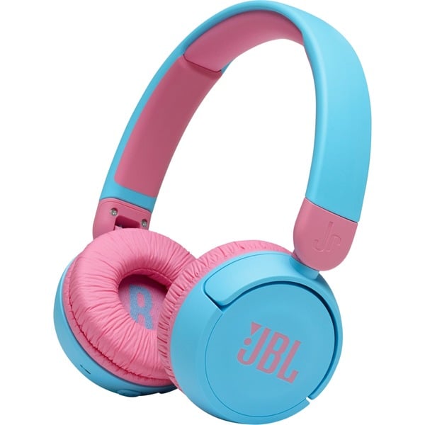 moeder verdund scherm JBL JR310BT draadloze hoofdtelefoon Blauw/roze, Bluetooth