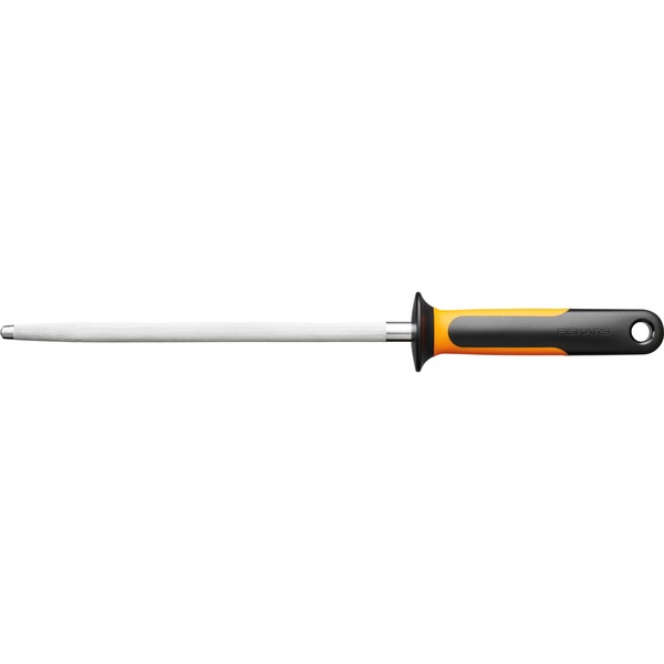 Fiskars Functional Aanzetstaal 202 mm messenslijper Zwart/zilver, Voor het slijpen van messen handvat