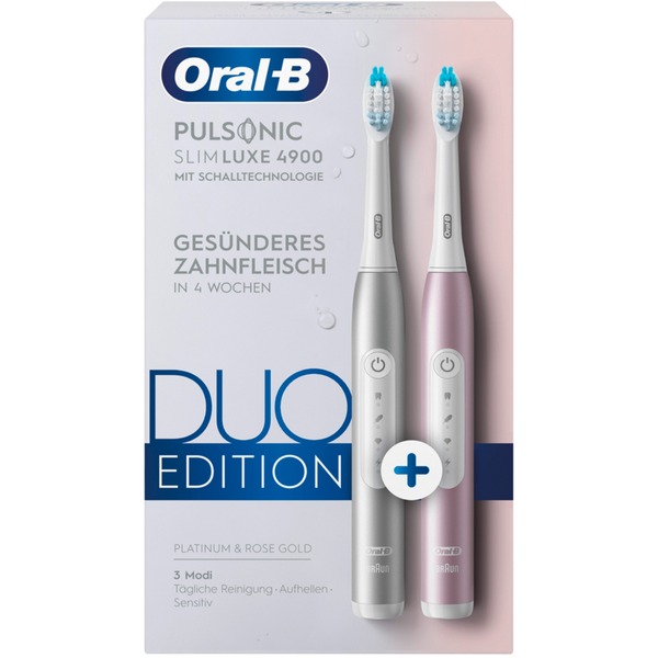 zakdoek gemakkelijk teksten Oral-B Oral-B Pulsonic Slim Luxe 4900 elektrische tandenborstel  Roségoud/platina, Duo Edition
