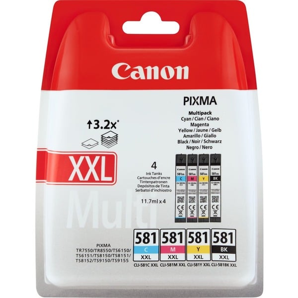 Canon PIXMA Multipack CLI-581XXL Inkt 4-delig